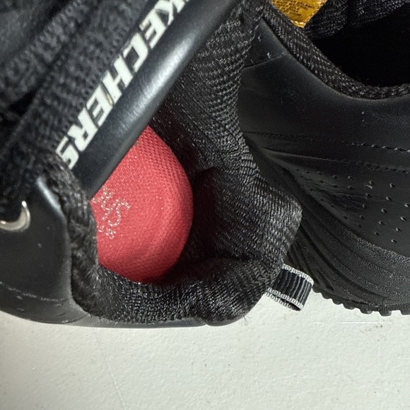 Skechers Work Shoe Men's Sz 9 Shape Ups Work Walking Black Leather Non-Slip - Picture 11 of 15